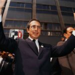 Ernesto Zedillo Greeting People Outside PRI Headquarters