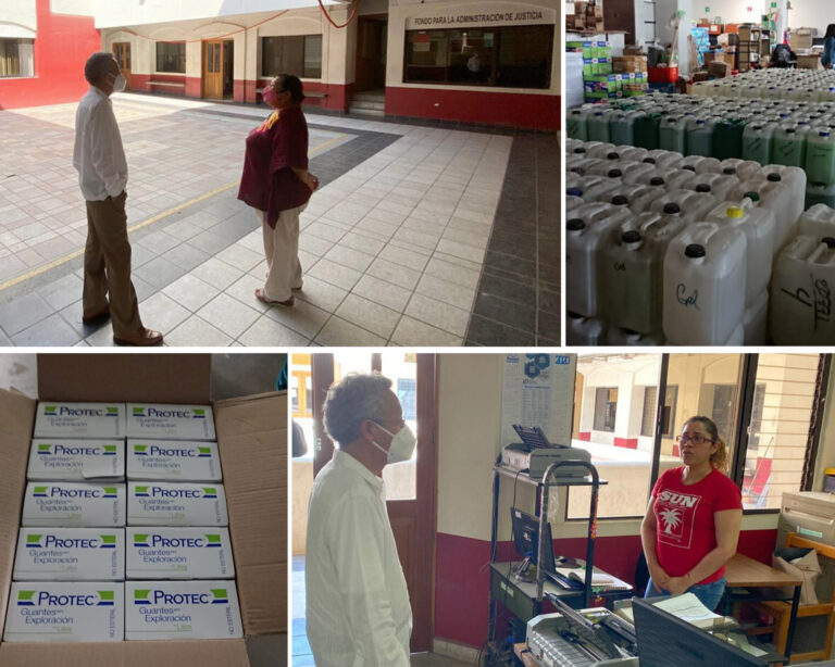 Adquiere PJE insumos de sanitización y protección para personal judicial y usuarios
