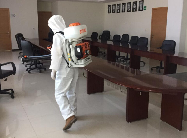 Continúa PJE sanitización y limpieza en inmuebles judiciales