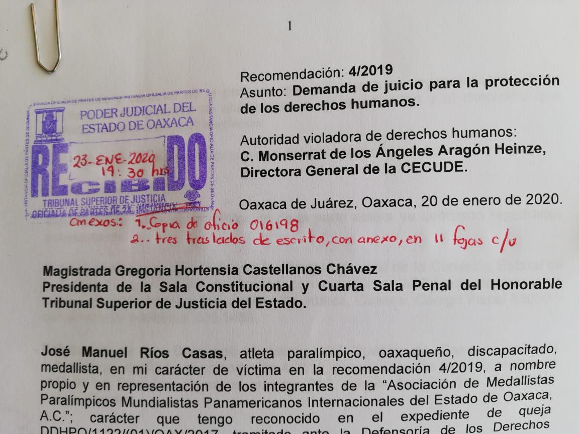 Derrotan atletas medallistas paralímpicos al INCUDE