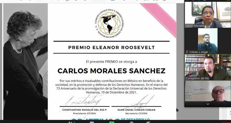 Entregan premio “Eleanor Roosvelt” a Litigio Estratégico Indígena