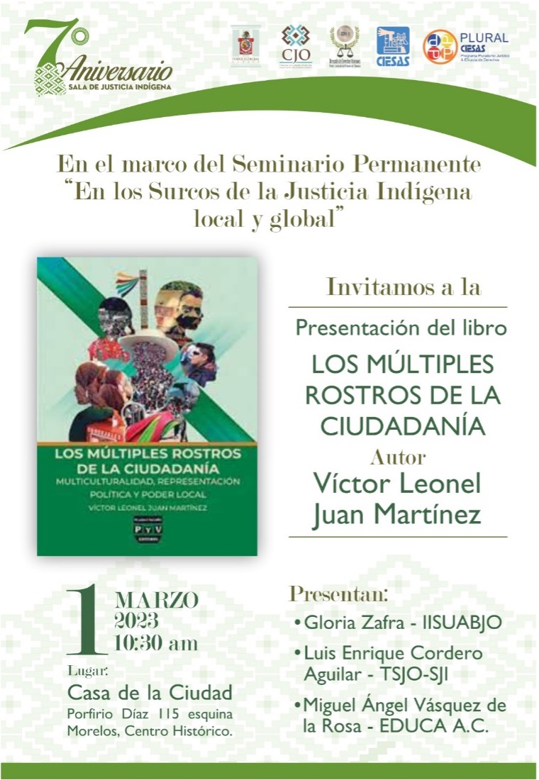 Invita Poder Judicial a la presentación del  libro “Los múltiples rostros de la ciudadanía”
