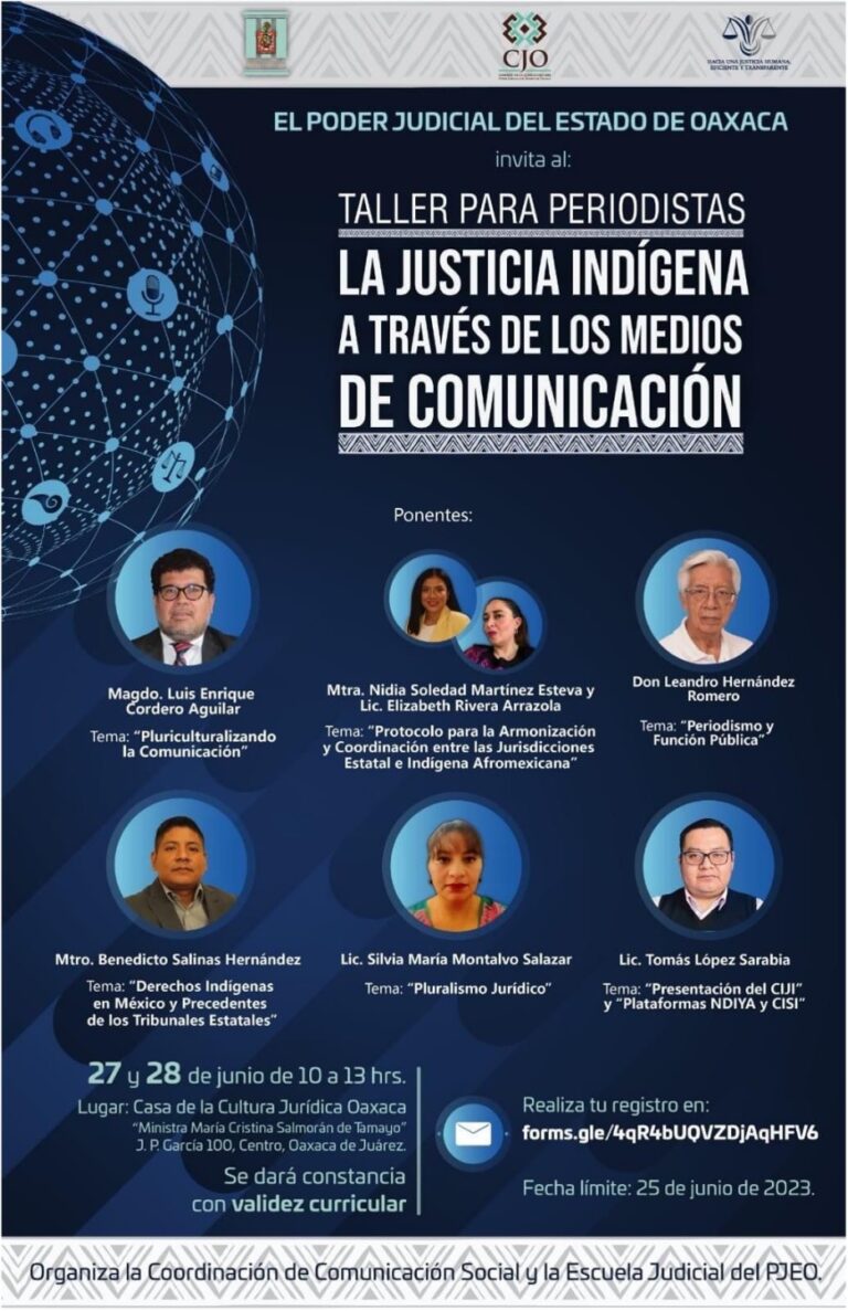 Invita Poder Judicial del Estado a taller para periodistas 
