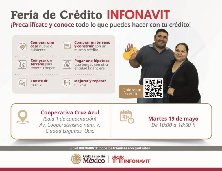 Asesorará Infonavit a trabajadores sobre opciones de crédito en Oaxaca